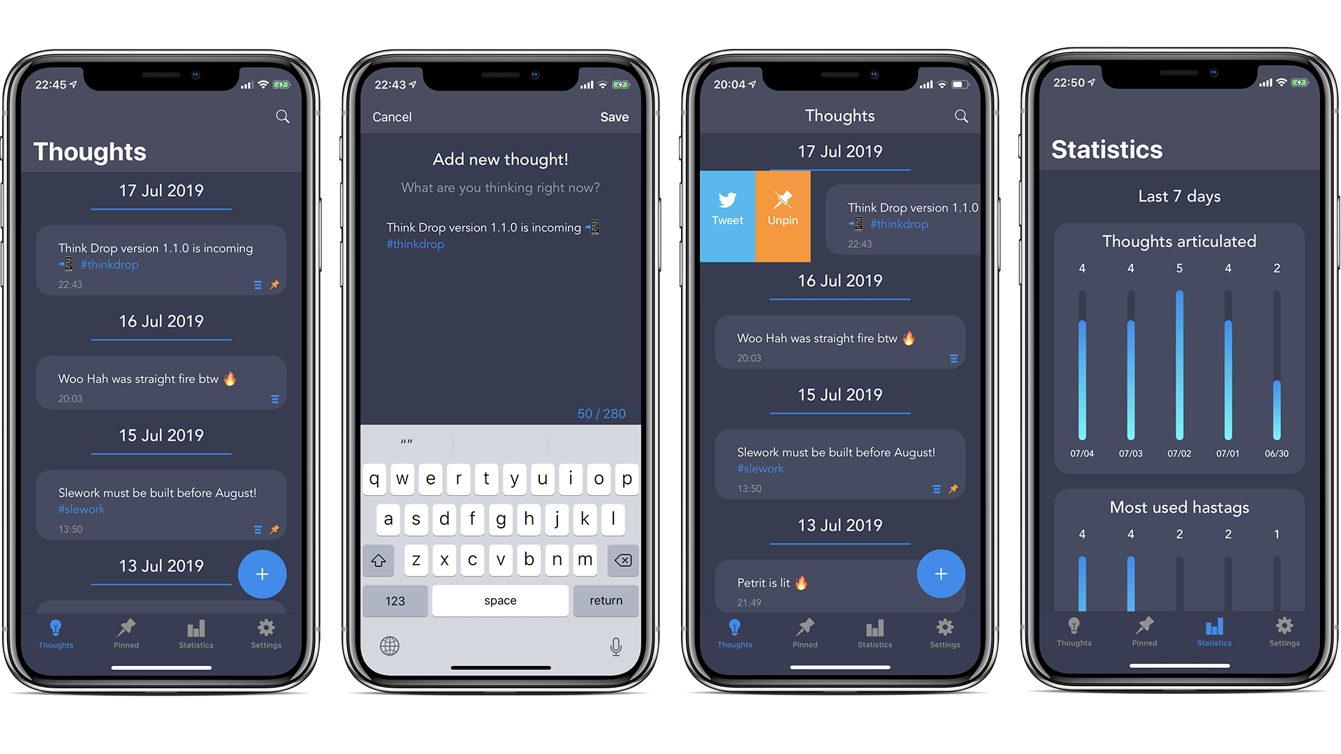 Think Drop app screen