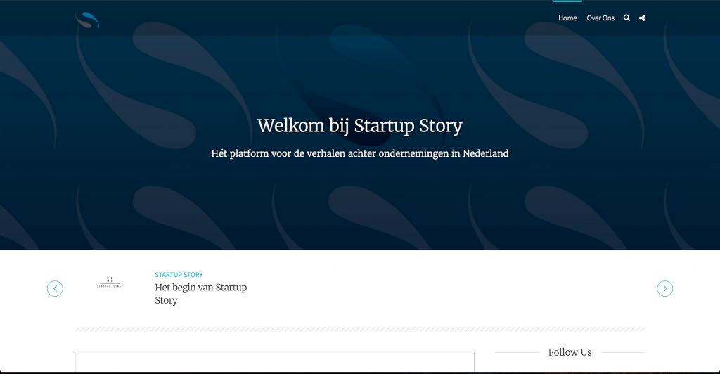 Startup Story website