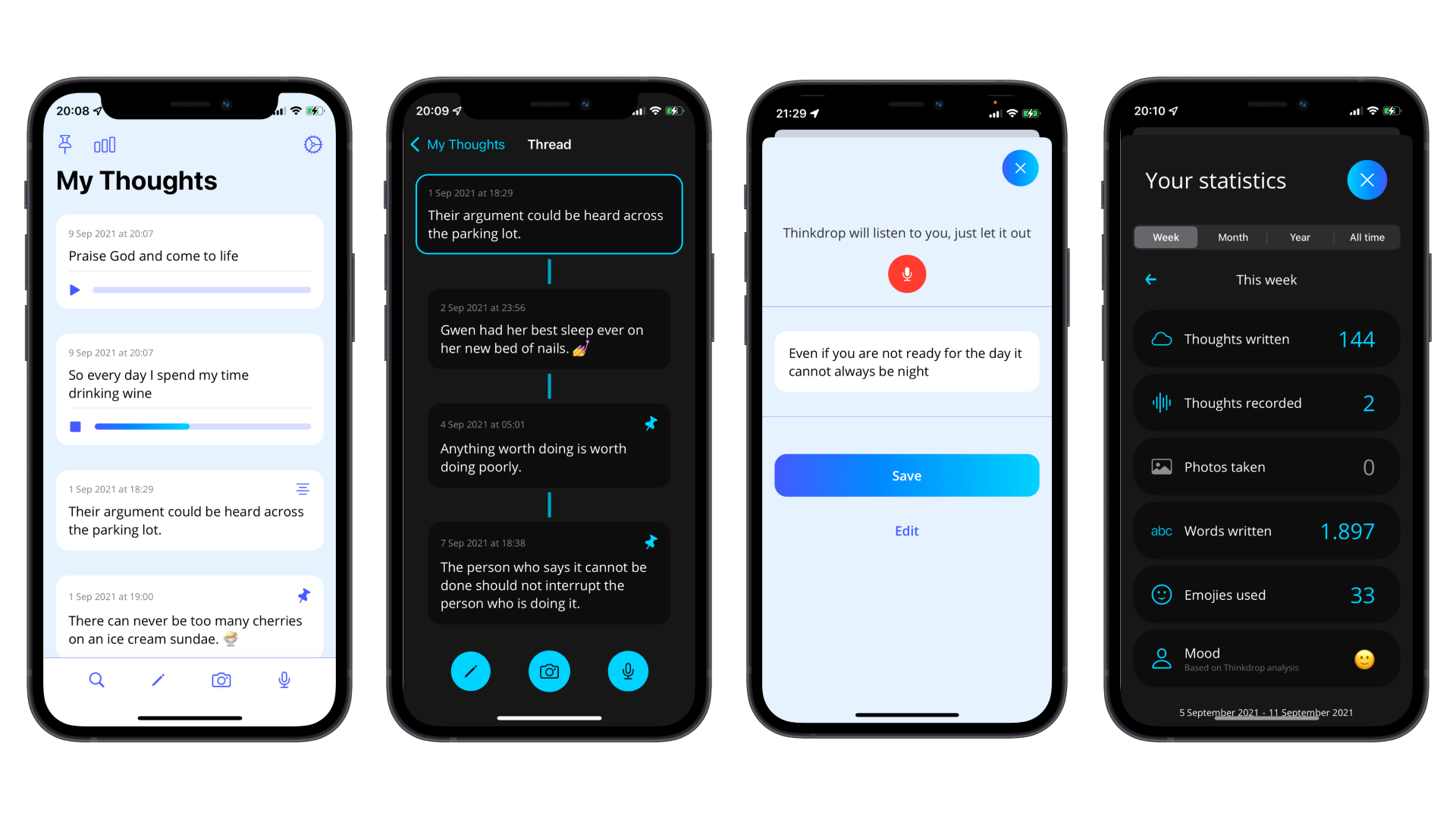 Thinkdrop 2 app screens